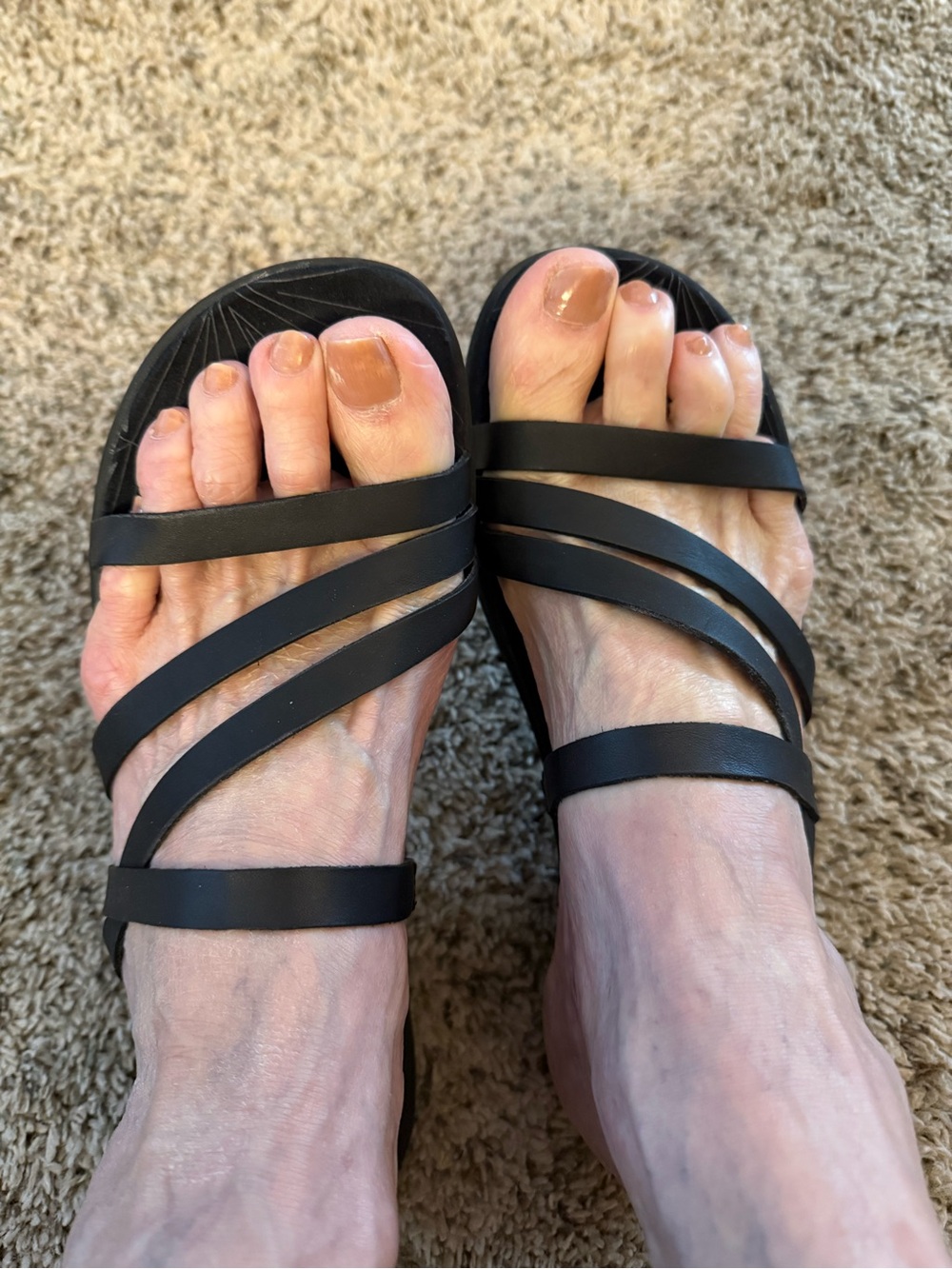 Merrell Women's Black Multi-Strap Slide Sandals